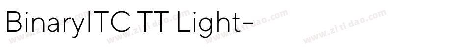 BinaryITC TT Light字体转换